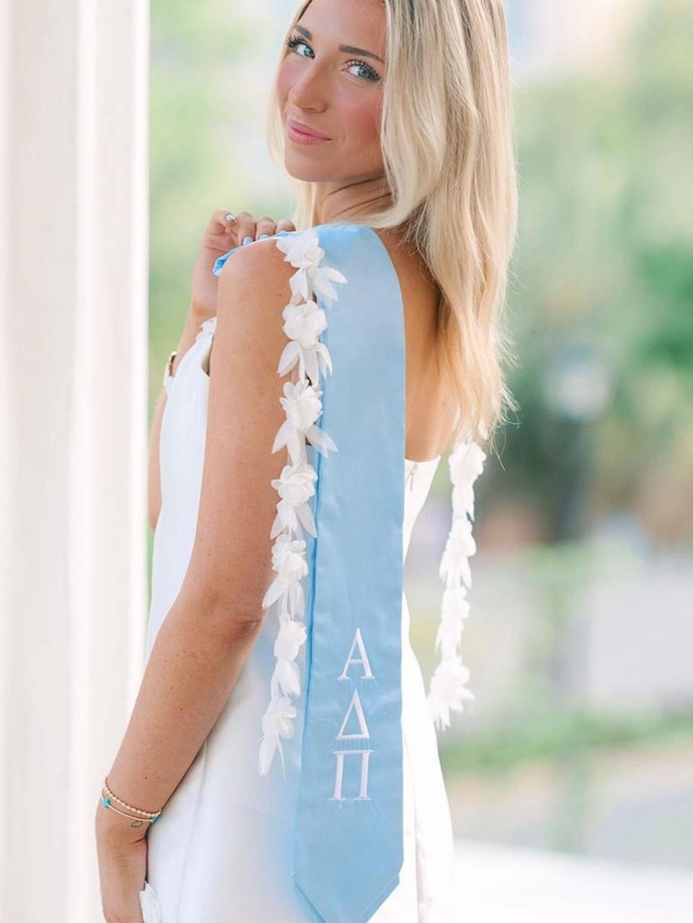Elliatt White Floral Appliqué Satin Mini Dress - Picture 4 of 6
